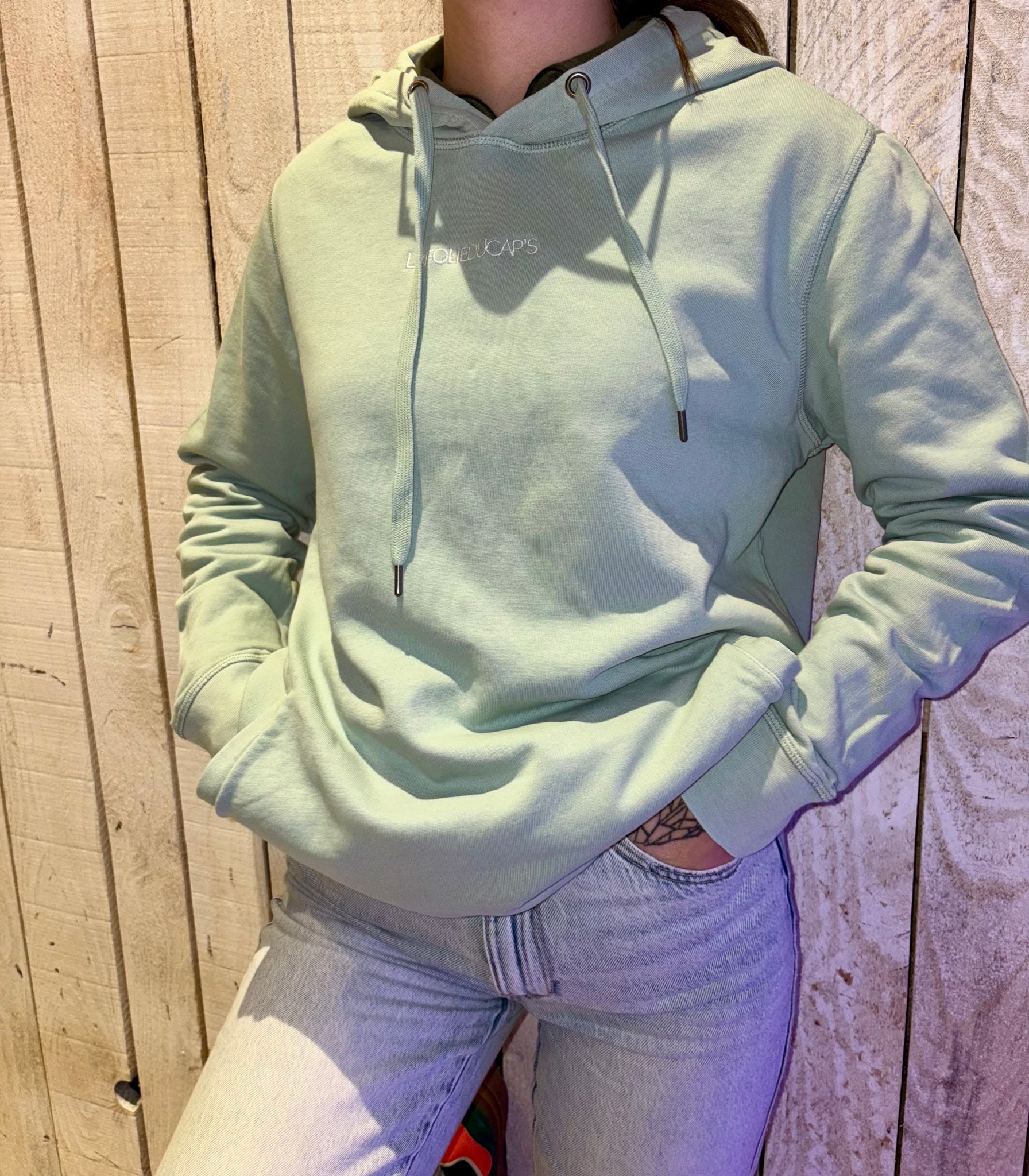 Sweat-shirt capuche CAP’S bleu (la folie d’où ?)