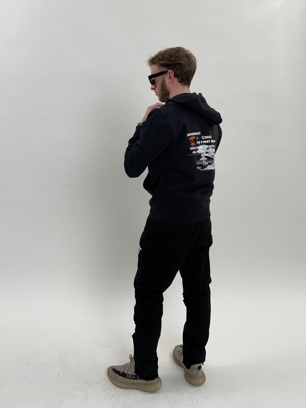 Sweat à capuche Palm Black