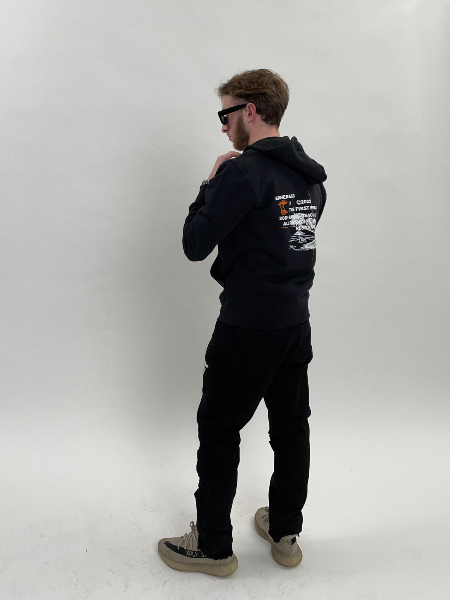 Sweat à capuche Palm Black
