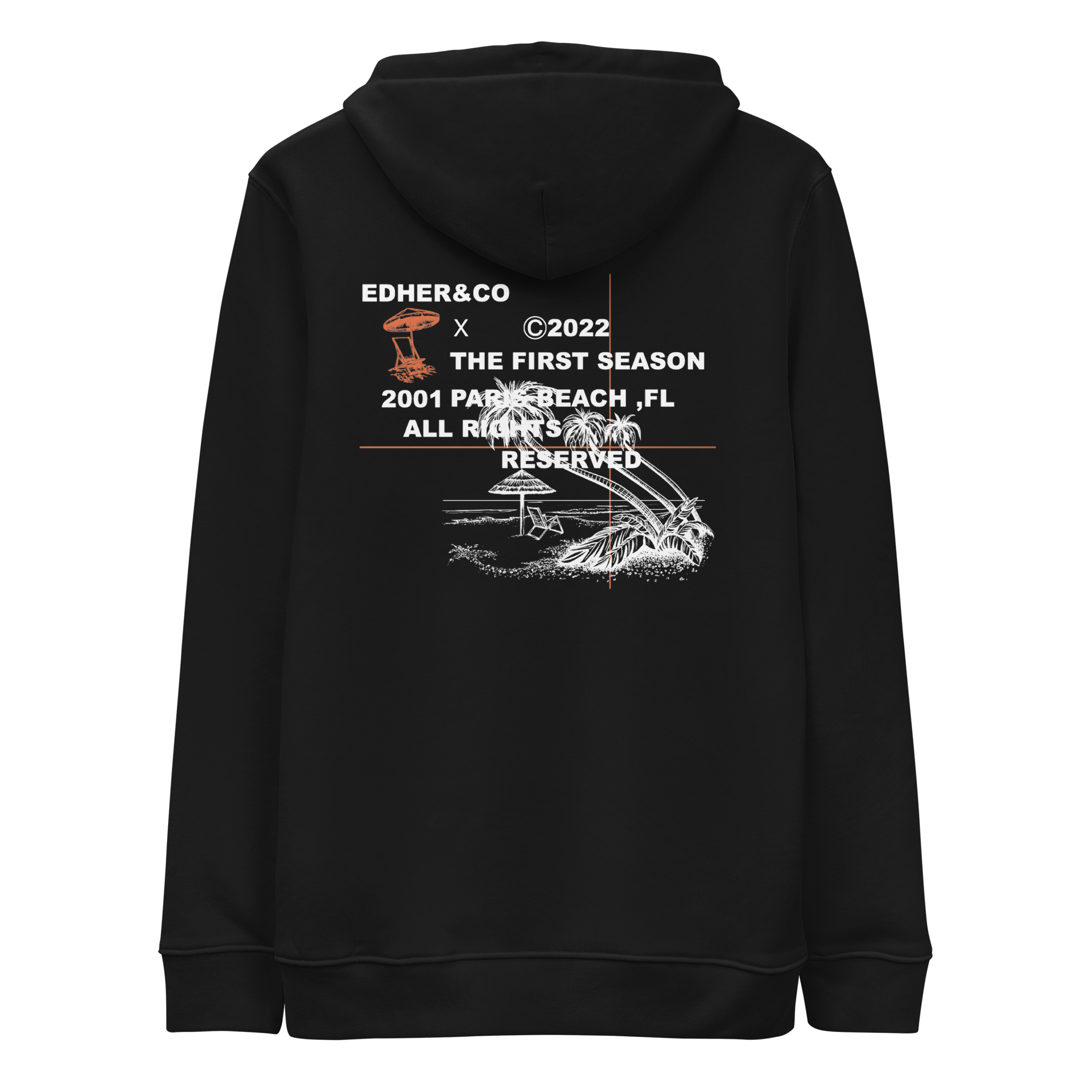 Sweat à capuche Palm Black