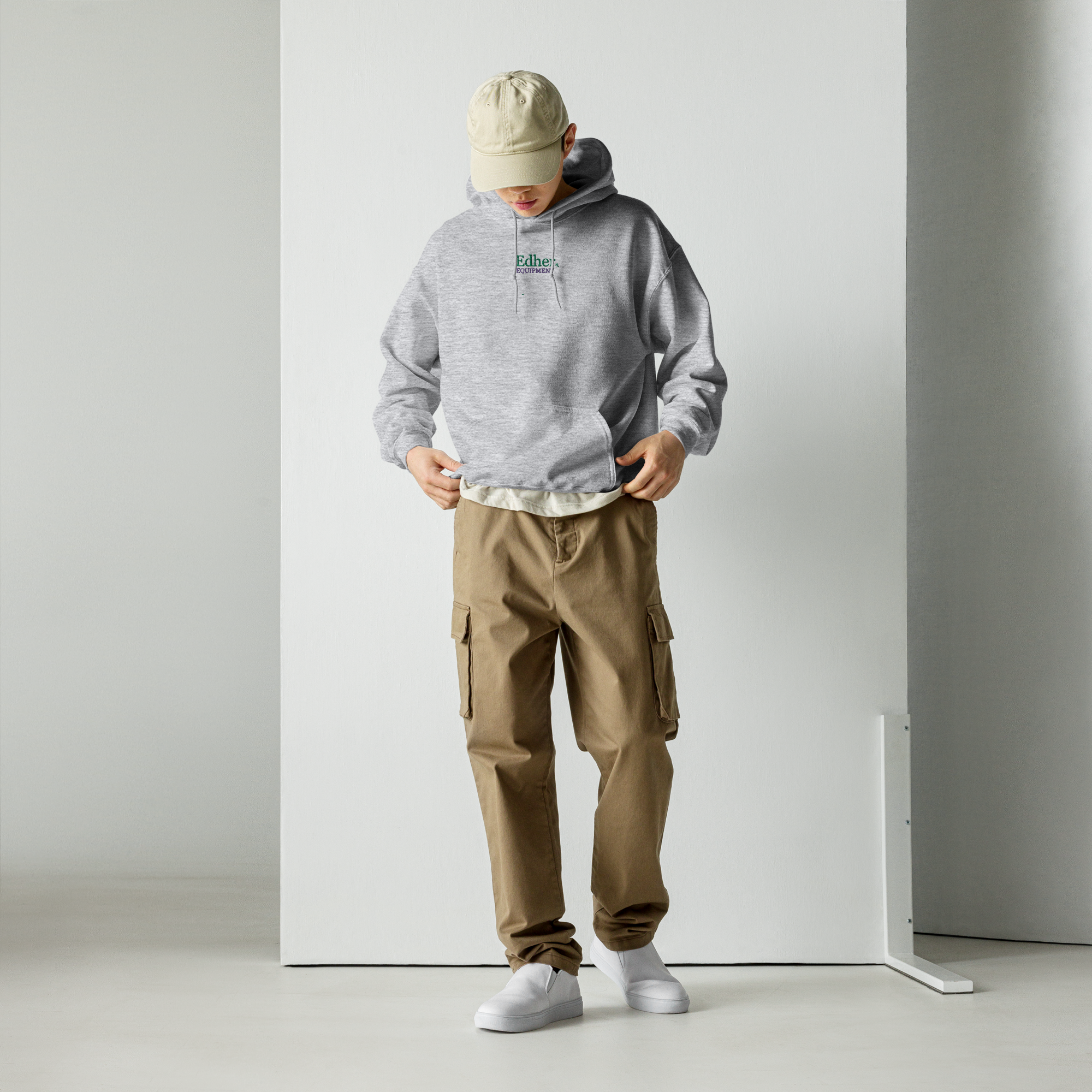 Sweat à capuche Equipment Grey